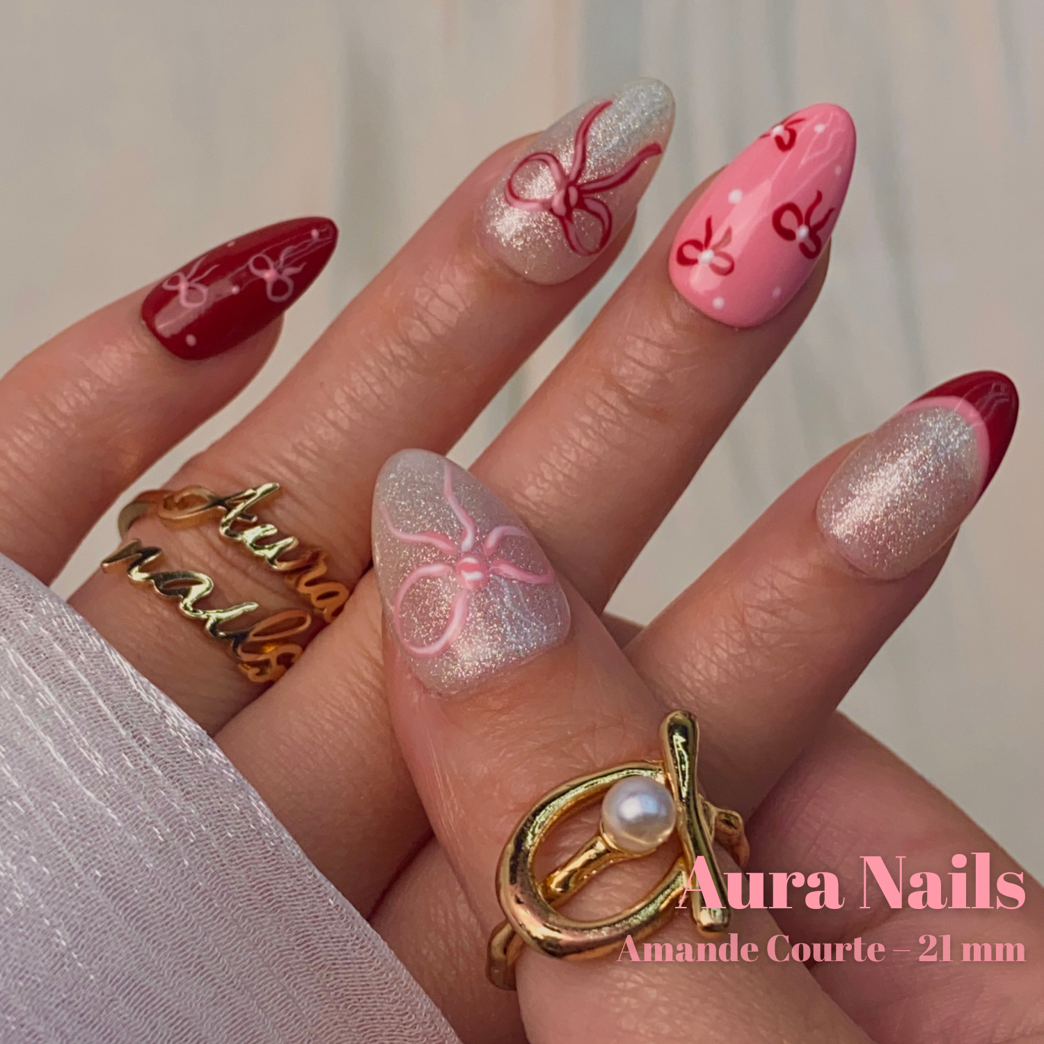 Joli nœud rose N°171
