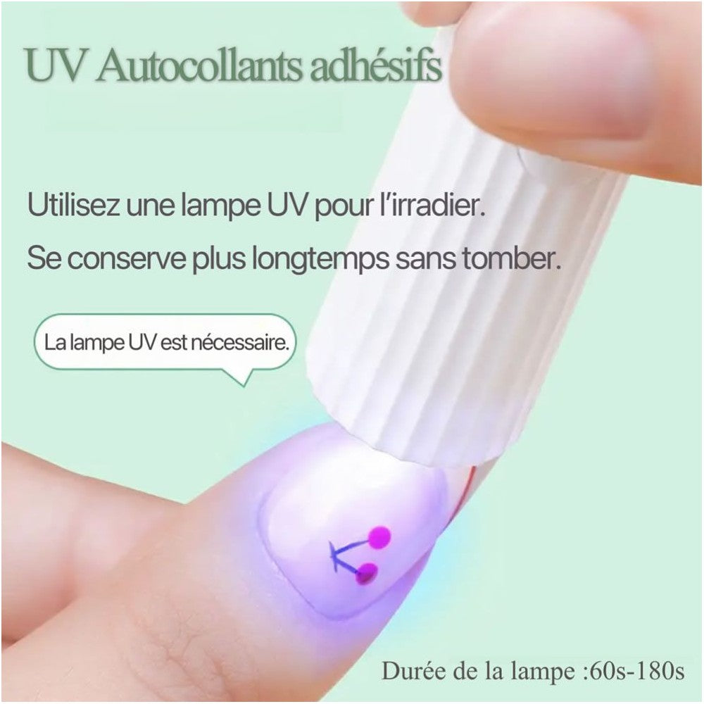 Gel pad UV Autocollants adhésifs (8 feuilles)