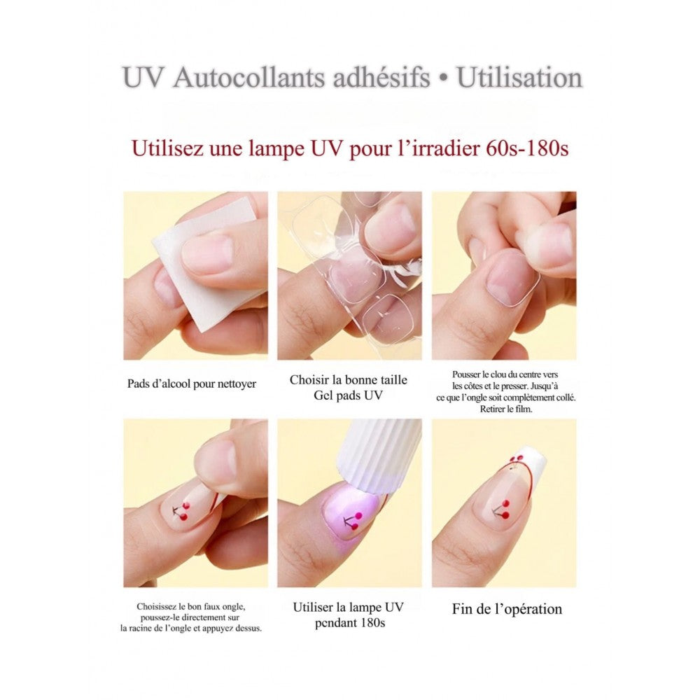 Gel pad UV Autocollants adhésifs (8 feuilles)