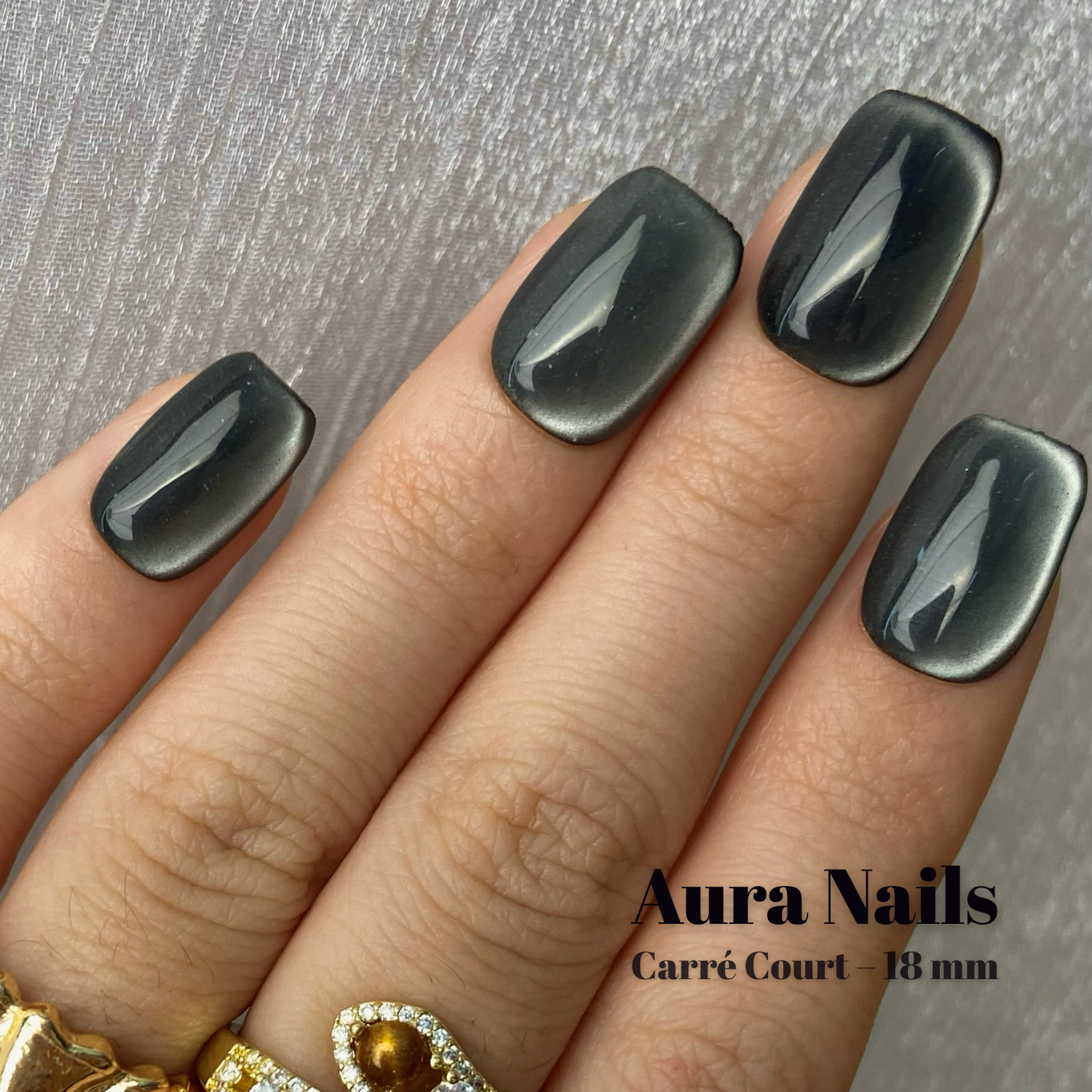 œil de chat gris argenté N°138