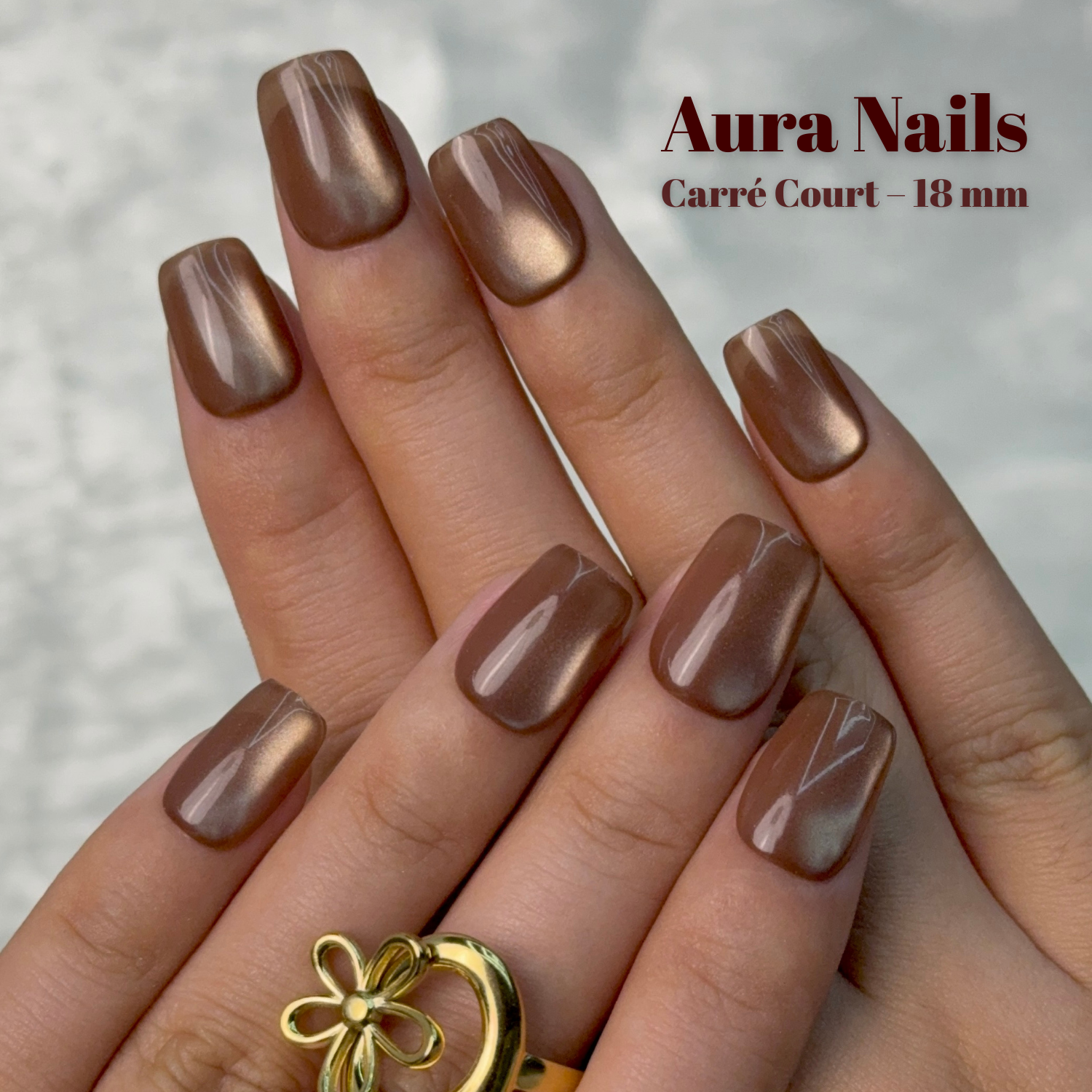 Carré court brun N°245