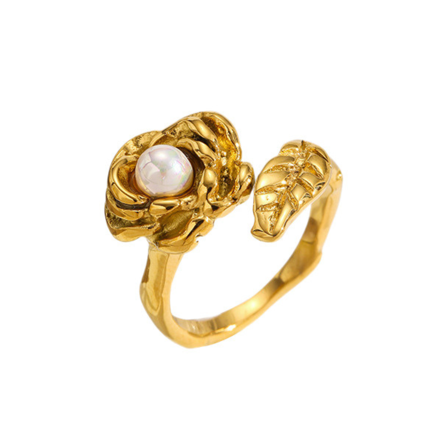 Bague Bouton de Rose Perlée - Bijoux