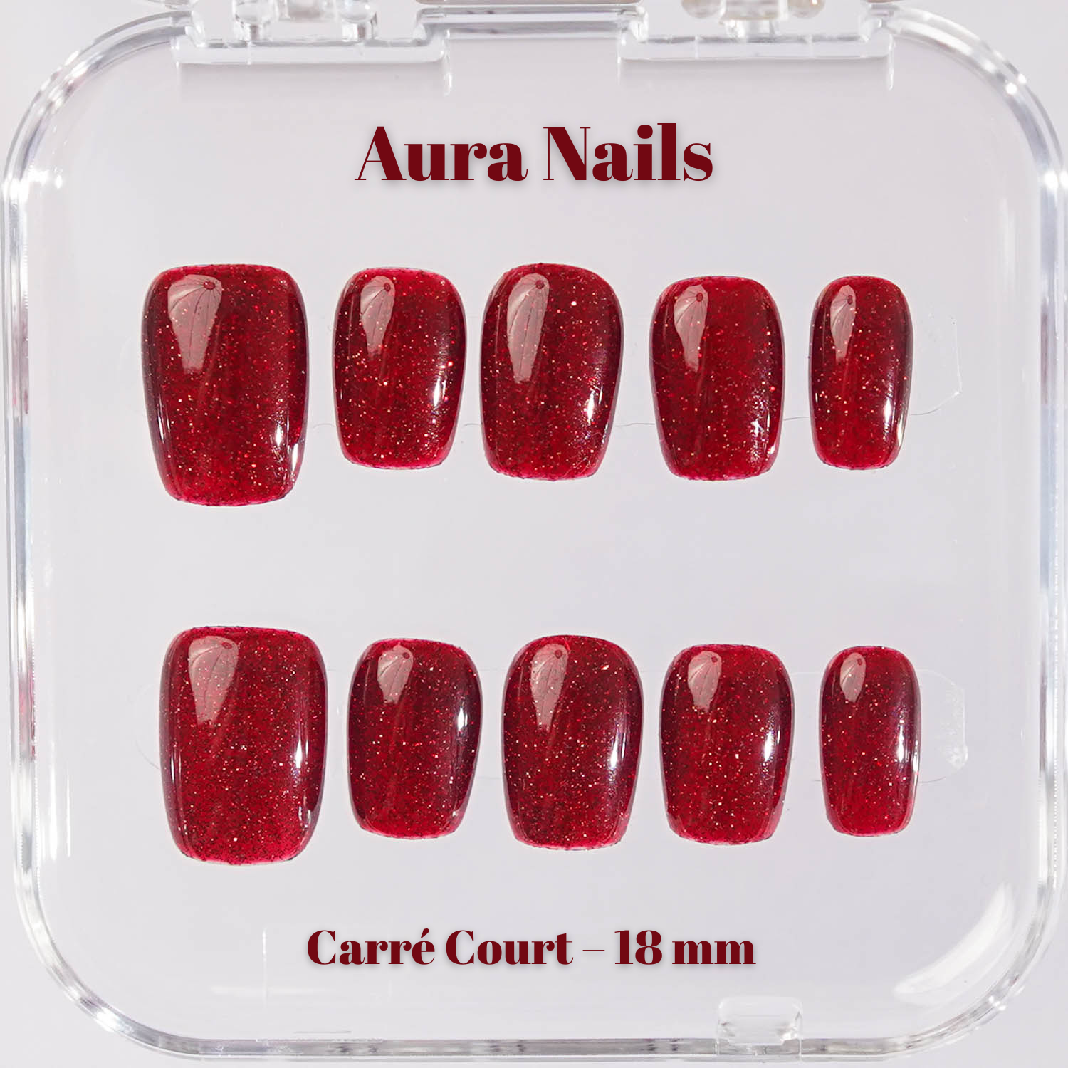 Glitter corto color burdeos - N°123